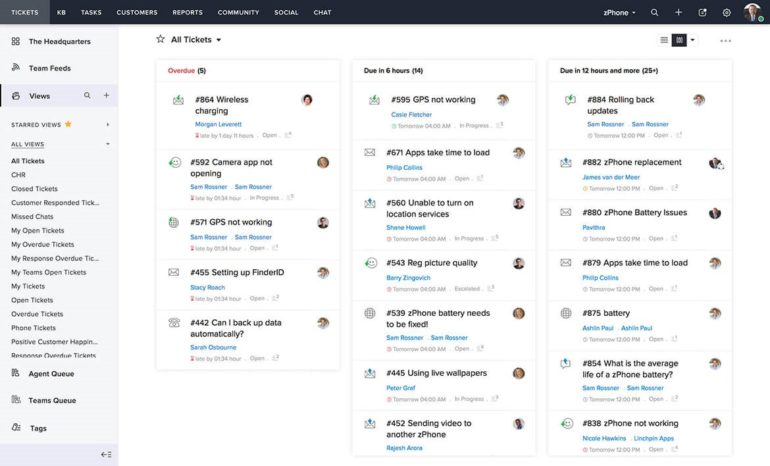 Zoho Desk screenshot - 14 Meilleurs Logiciels de Help Desk Gratuits pour les Équipes CX en 2026