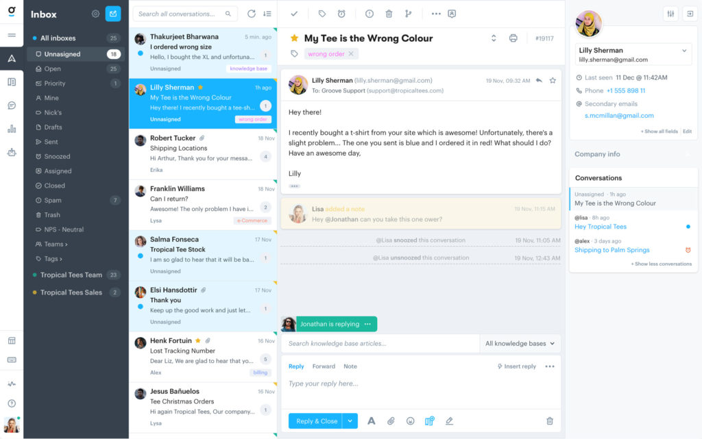 Groove screenshot - 24 Meilleurs Logiciels de Support Client de 2026