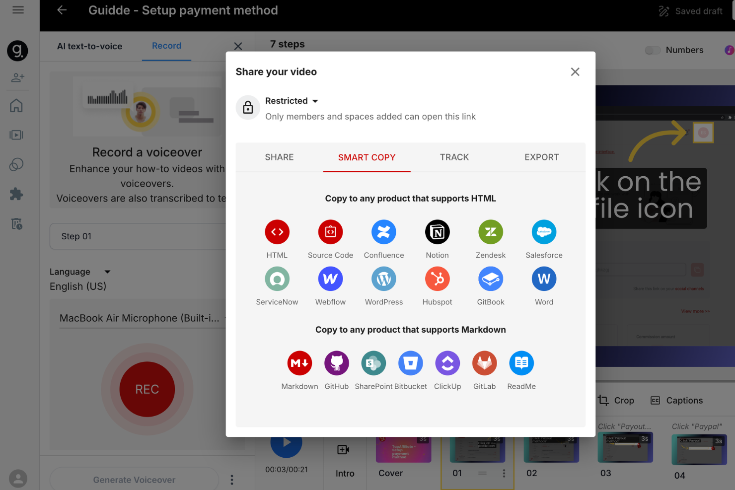 Guidde screenshot - 1 beste Customer Success Software-Lösungen 2026