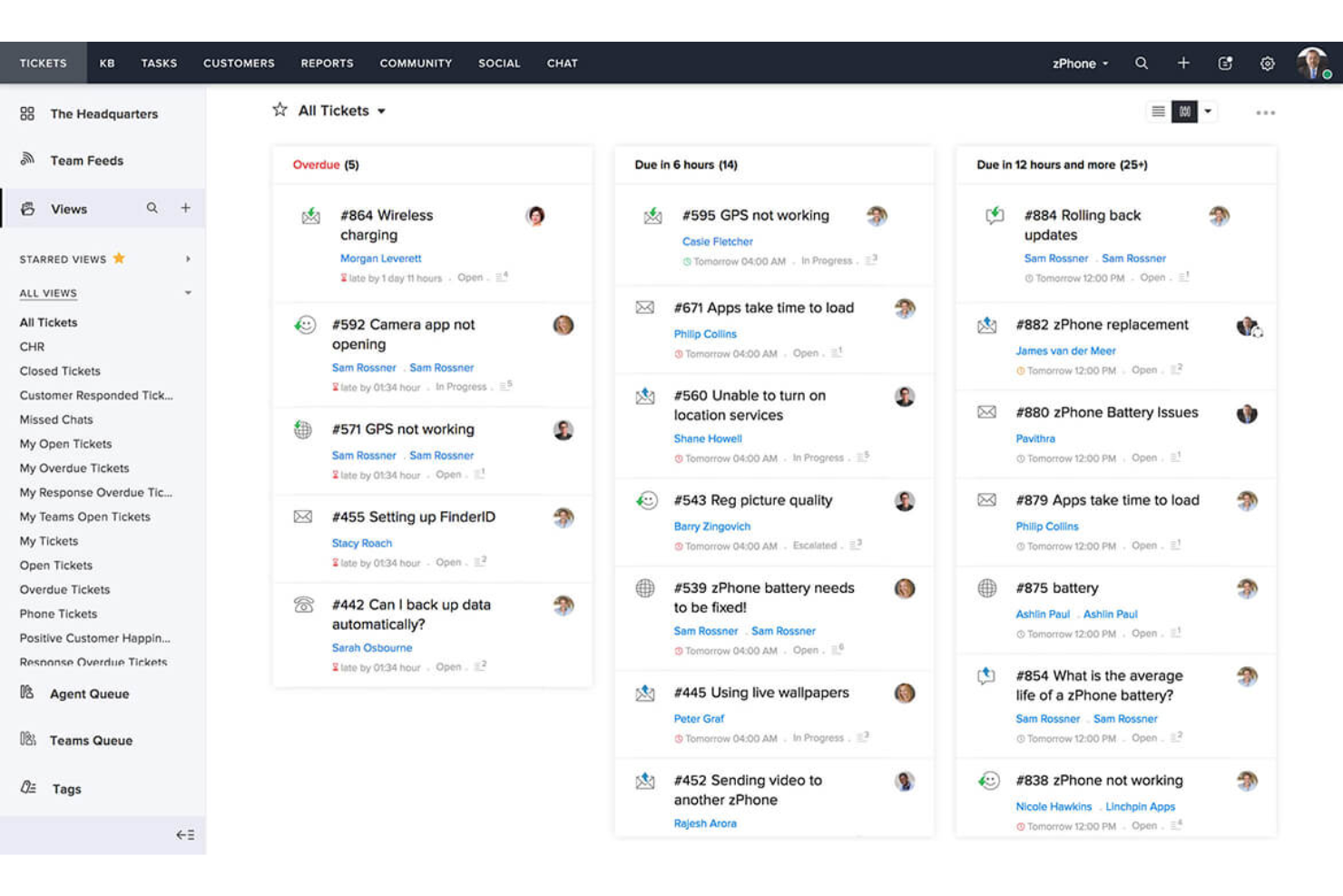 Zoho Desk screenshot - 19 Beste Kundendienst-Tracking-Software im Jahr 2026