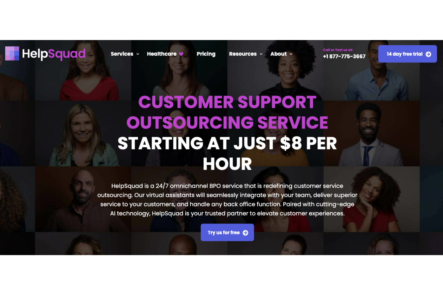 HelpSquad BPO screenshot - 4 Best Customer Service Outsourcing Companies im Test für 2026