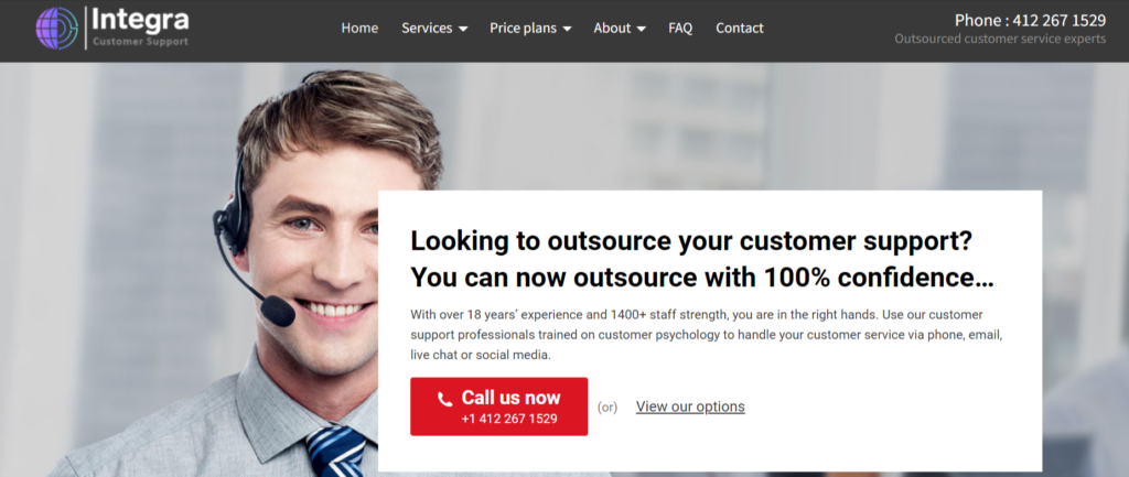 Integra screenshot - 23 Best Customer Service Outsourcing Companies évalués pour 2026