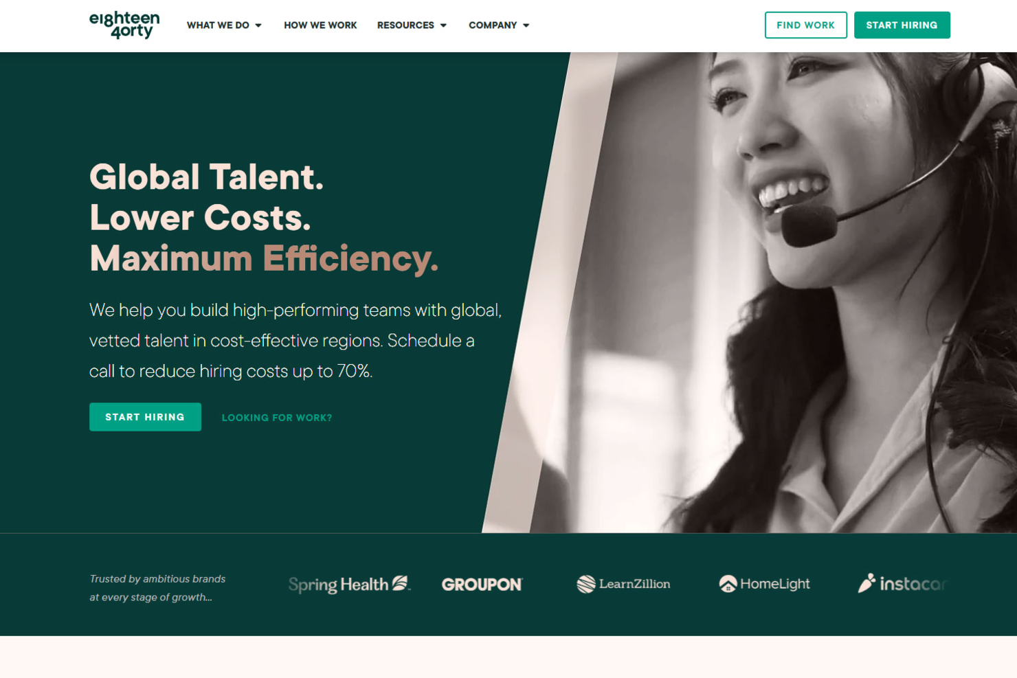 1840 &amp; Company screenshot - 4 Best Customer Service Outsourcing Companies évalués pour 2026