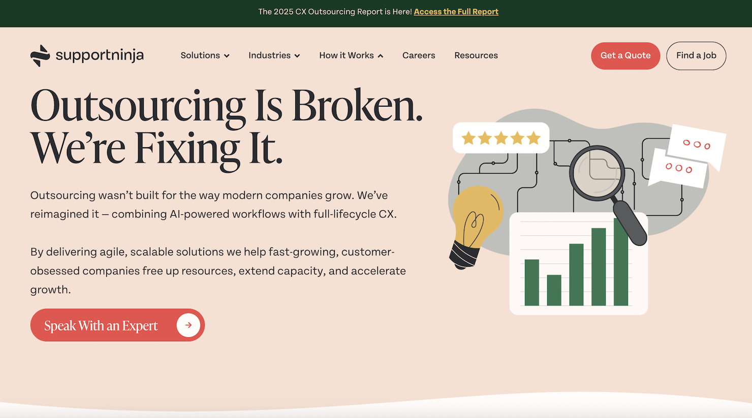 SupportNinja screenshot - 4 Best Customer Service Outsourcing Companies im Test für 2026