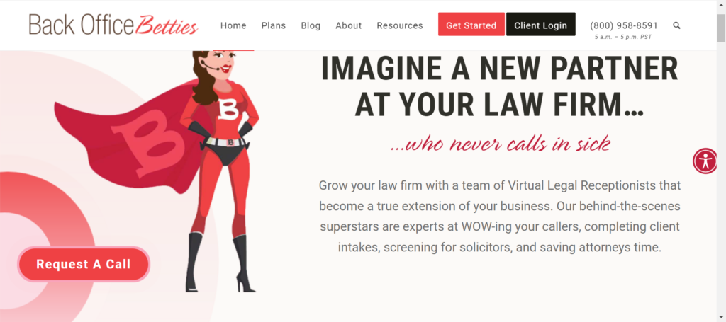 Back Office Betties screenshot - 4 Best Customer Service Outsourcing Companies évalués pour 2026