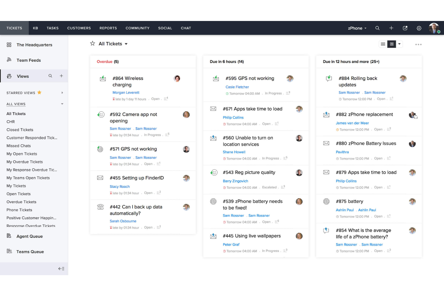Zoho Desk screenshot - 17 Meilleurs Logiciels d’Automatisation du Service Client en 2026