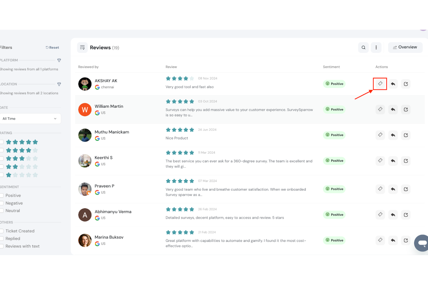 SurveySparrow screenshot - 20 Beste Software für das Kundenbewertungsmanagement 2026