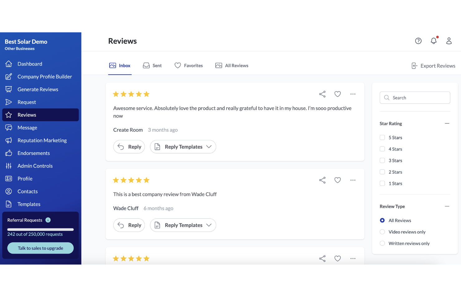 Snoball screenshot - 20 meilleurs logiciels de gestion des avis clients de 2026