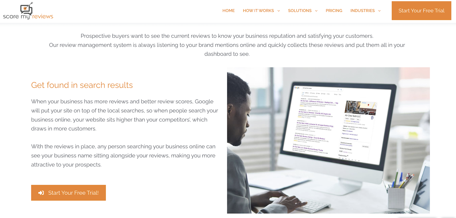 Score My Reviews screenshot - 20 meilleurs logiciels de gestion des avis clients de 2026