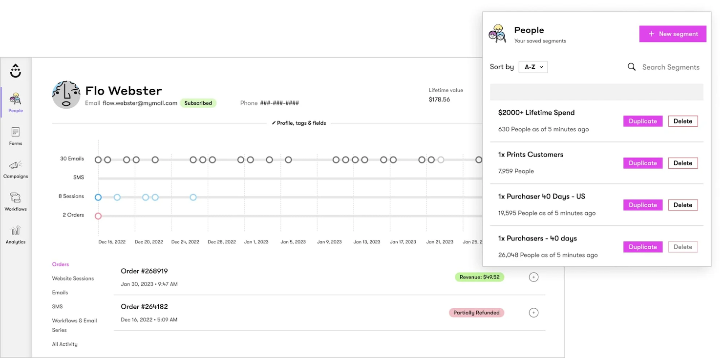Drip screenshot - 8 Meilleurs Logiciels d’Onboarding Client de 2026