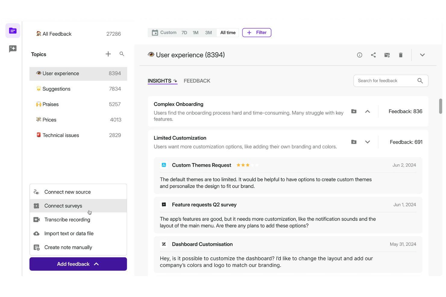 Survicate screenshot - 17 Meilleures Plateformes d’Intelligence Client en 2026