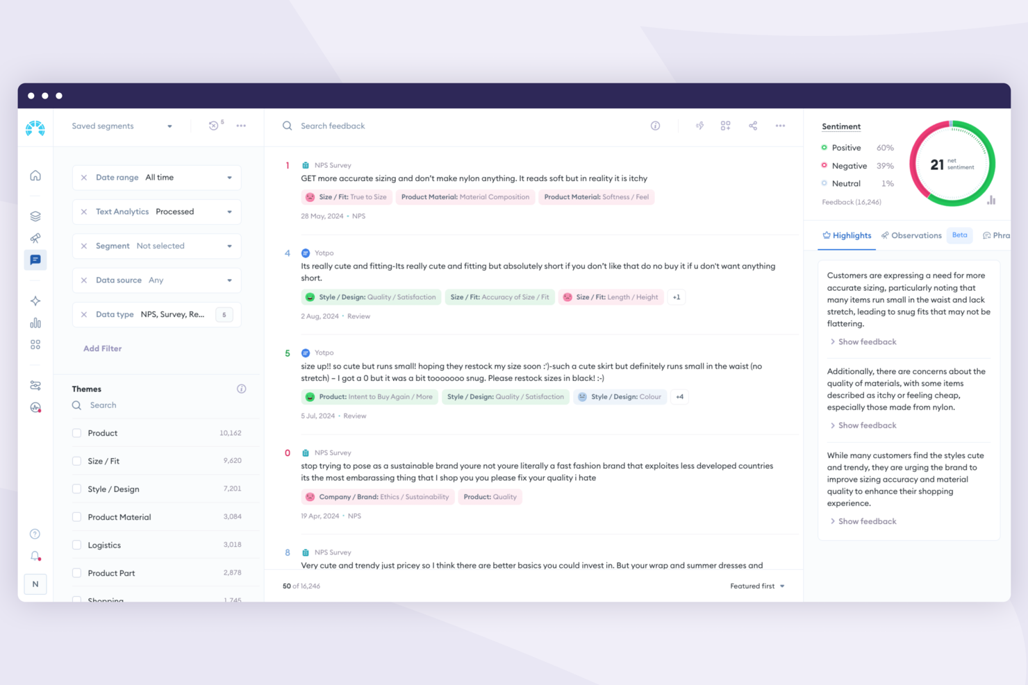 Chattermill screenshot - 11 Medallia-Konkurrenten für 2026: Die besten Funktionen und Vorteile