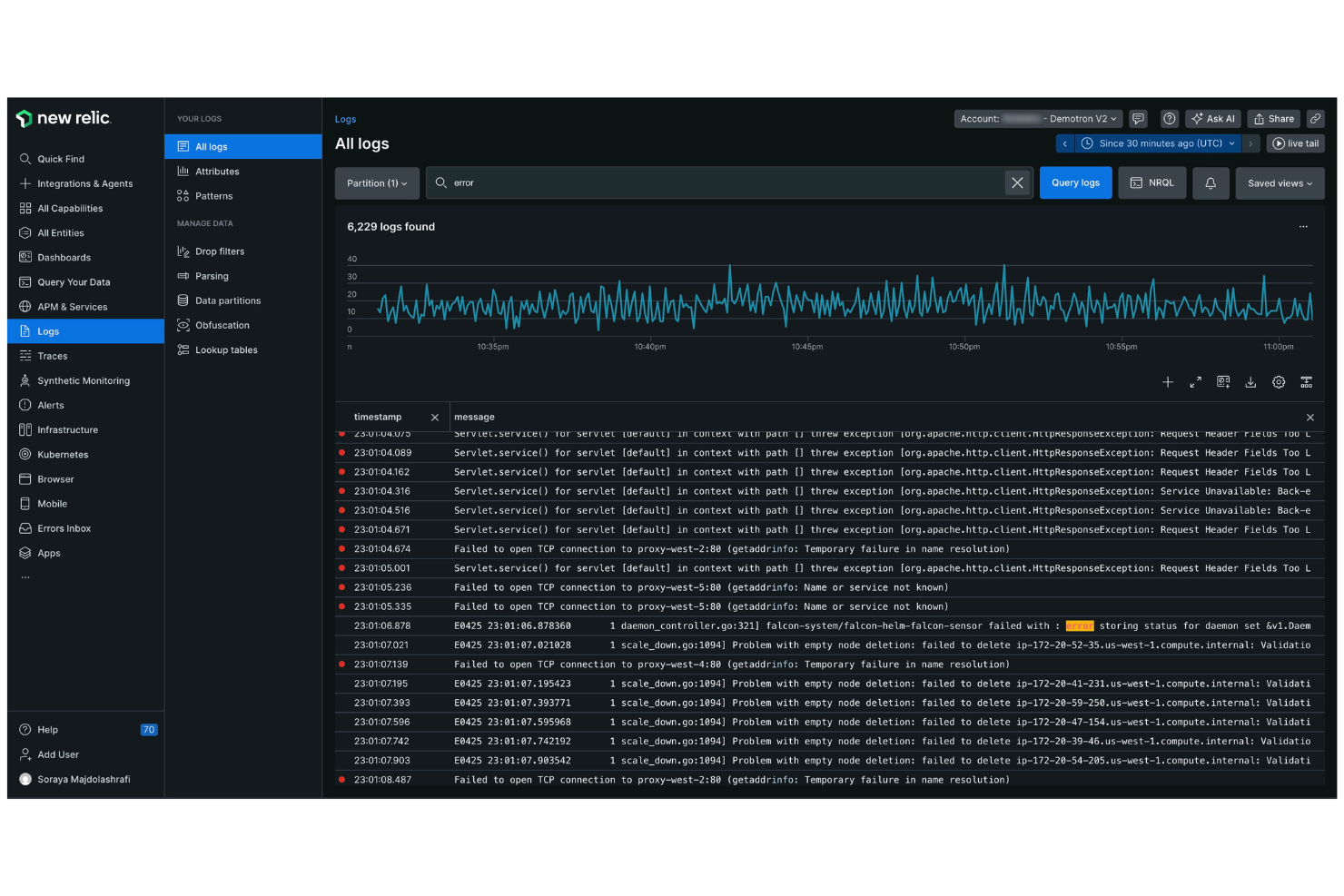 New Relic screenshot - 10 beste SolarWinds-Alternativen im Jahr 2026