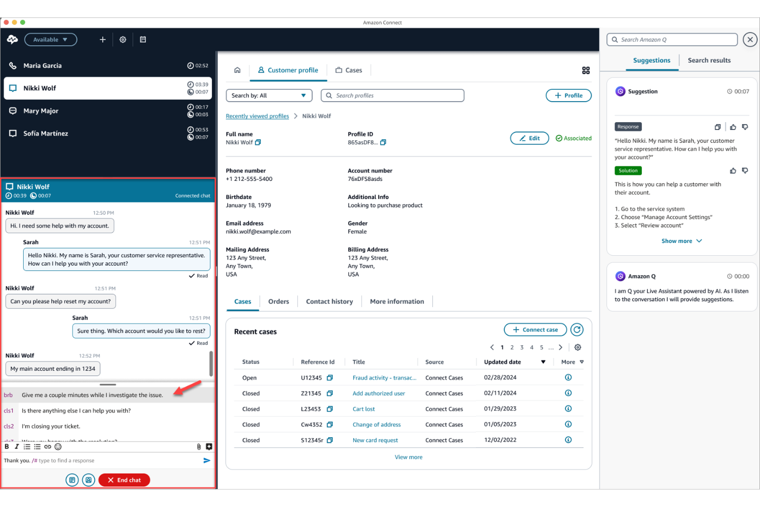Amazon Connect screenshot - 10 meilleures alternatives à Vonage pour les téléphones professionnels en 2026