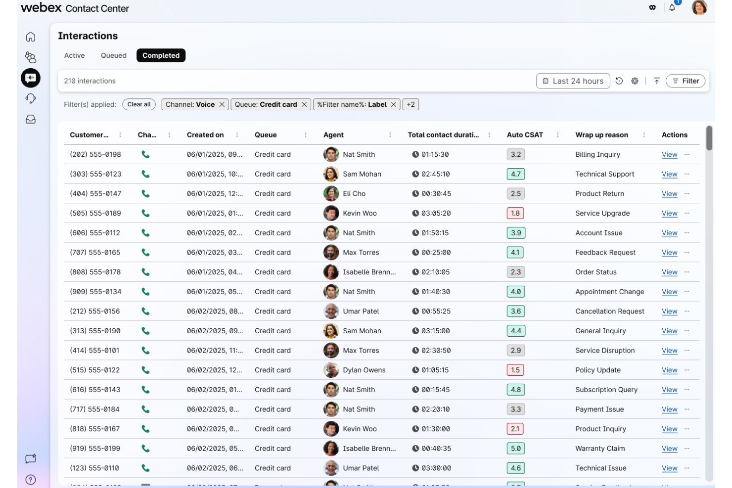 Webex Contact Center screenshot - 14 Beste Vonage-Alternativen im Jahr 2026