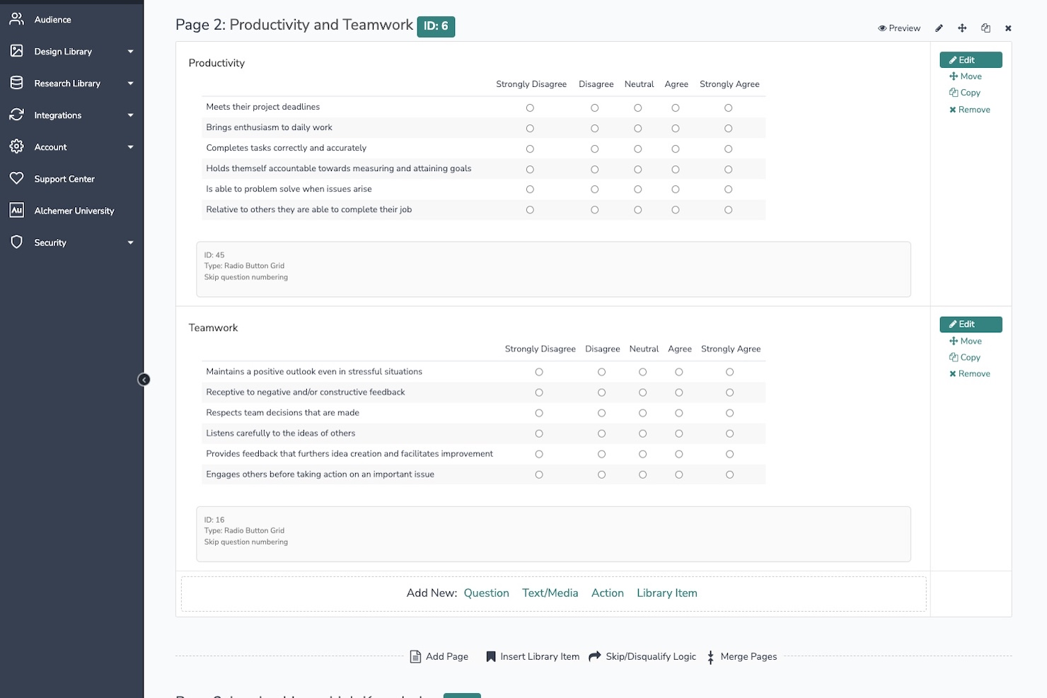 Alchemer Survey screenshot - 11 Meilleurs concurrents de Qualtrics analysés en 2026