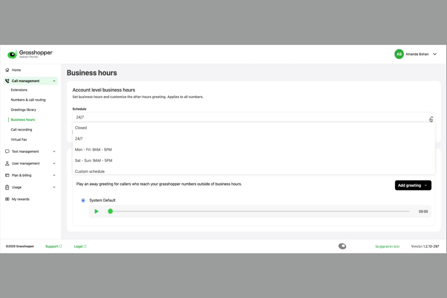 Grasshopper screenshot - 13 beste Nextiva-Alternativen im Jahr 2026 bewertet