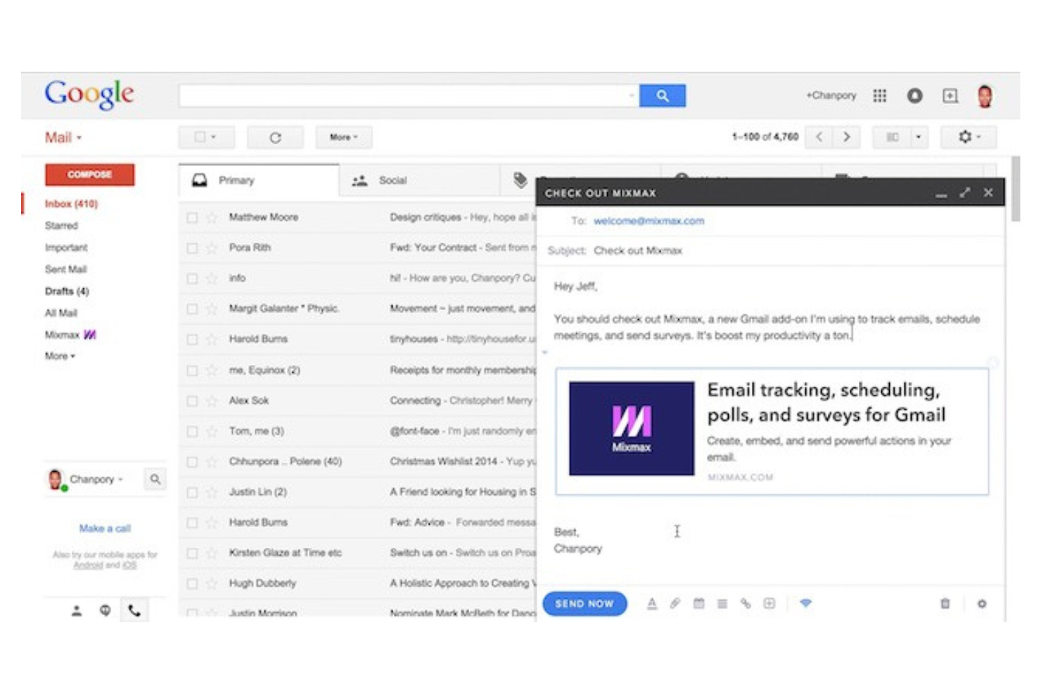 Mixmax screenshot - 18 beste Salesloft-Alternativen im Test 2026