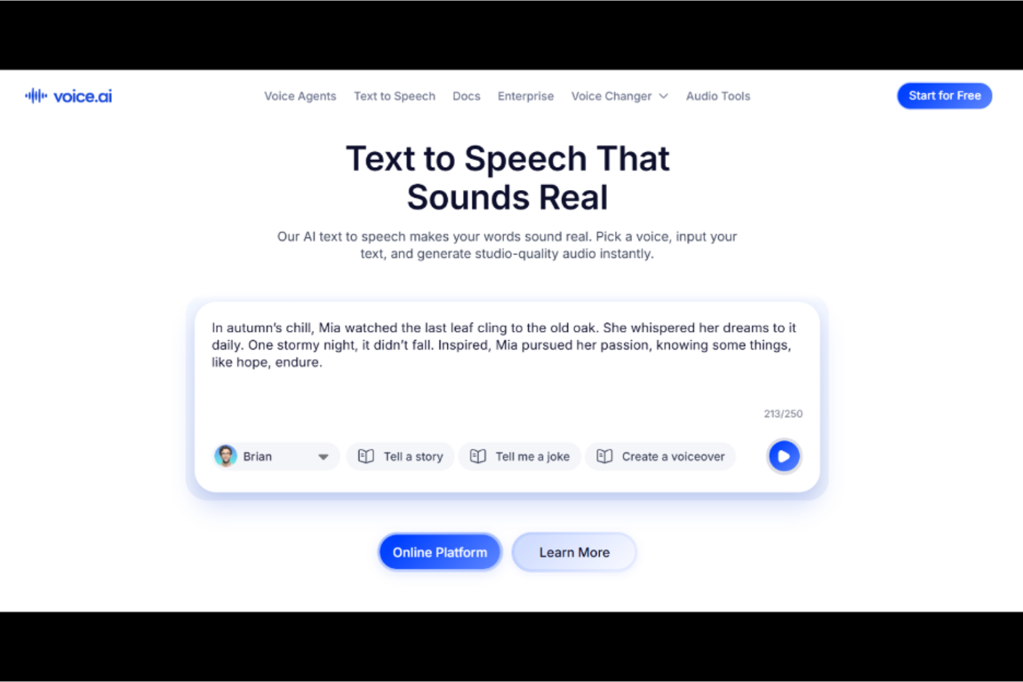Voice.ai screenshot - 10 Meilleurs Concurrents de Retell AI Passés en Revue en 2026