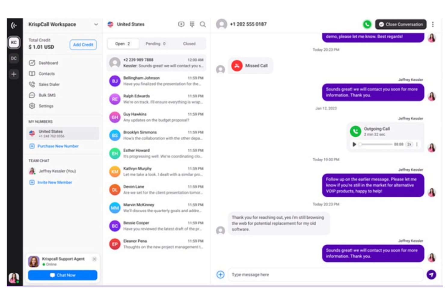 VoIP.ms screenshot - 10 beste Ringover-Alternativen im Test 2026