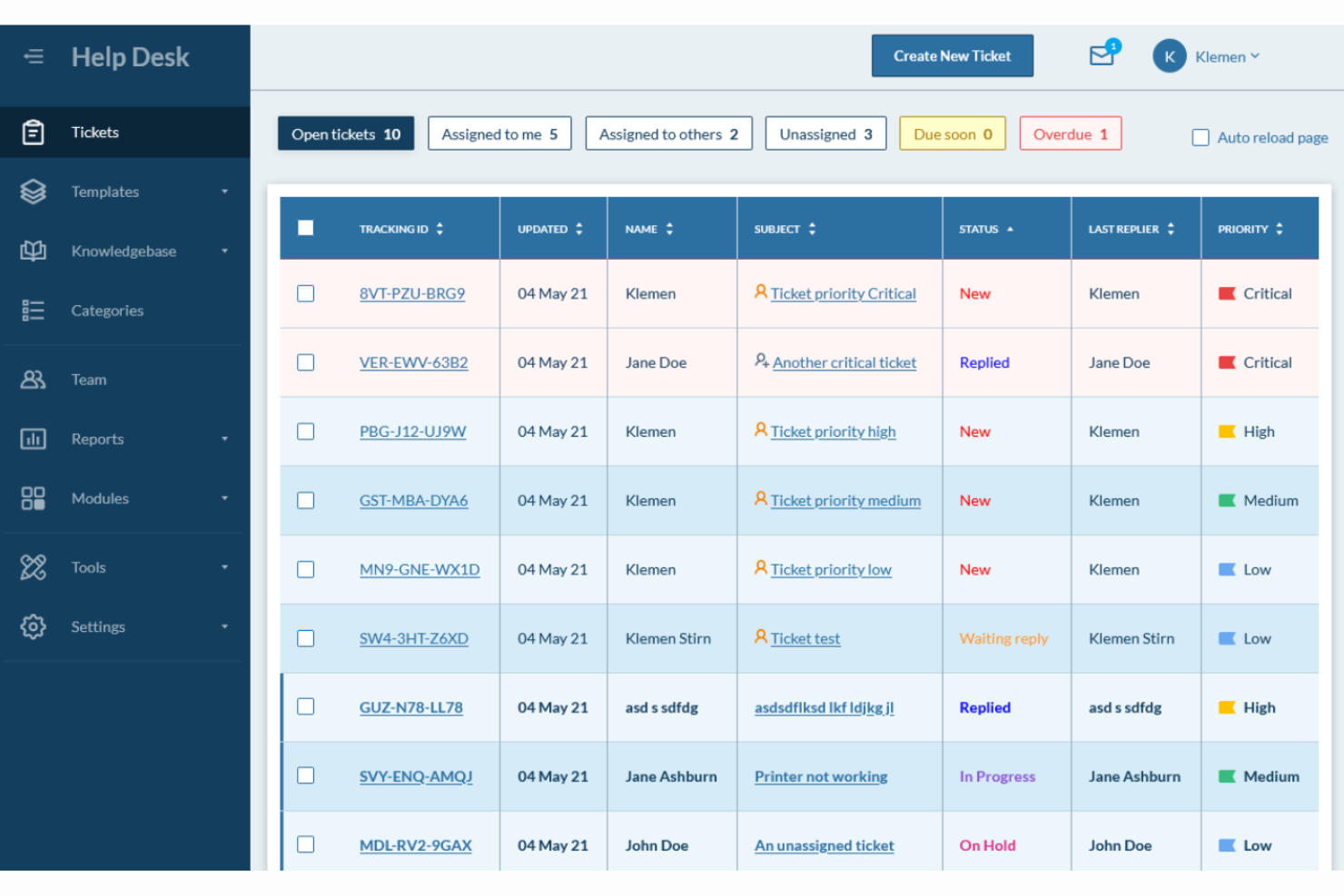Hesk screenshot - 14 Meilleures alternatives à osTicket évaluées en 2026
