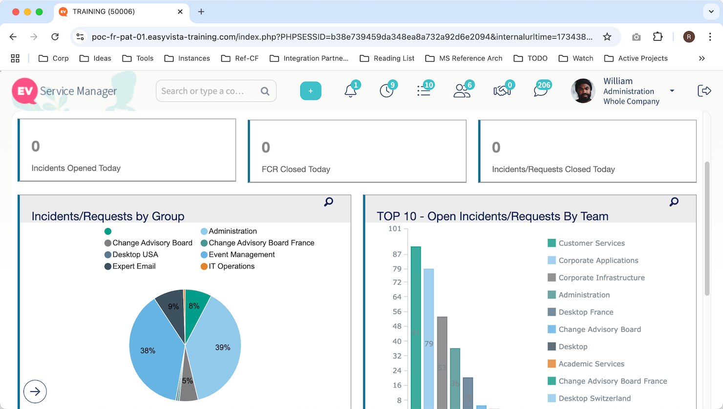 EasyVista screenshot - 22 meilleures alternatives à ServiceNow examinées en 2026