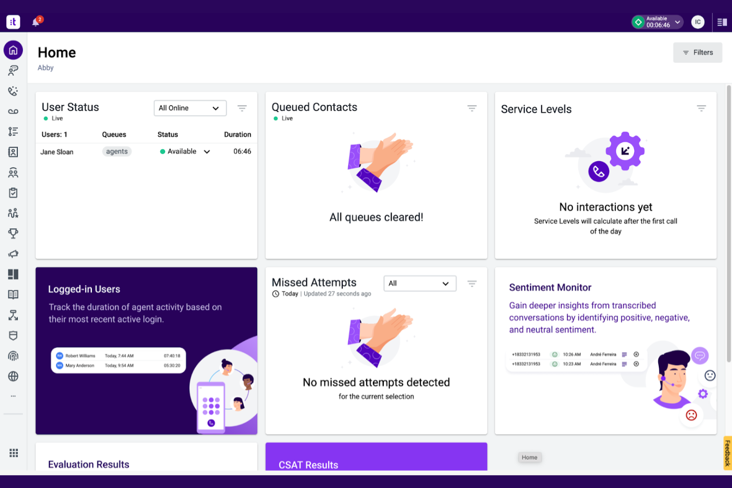 Talkdesk screenshot - 26 beste Aircall-Alternativen ausgewählt für 2026 für jeden geschäftlichen Bedarf