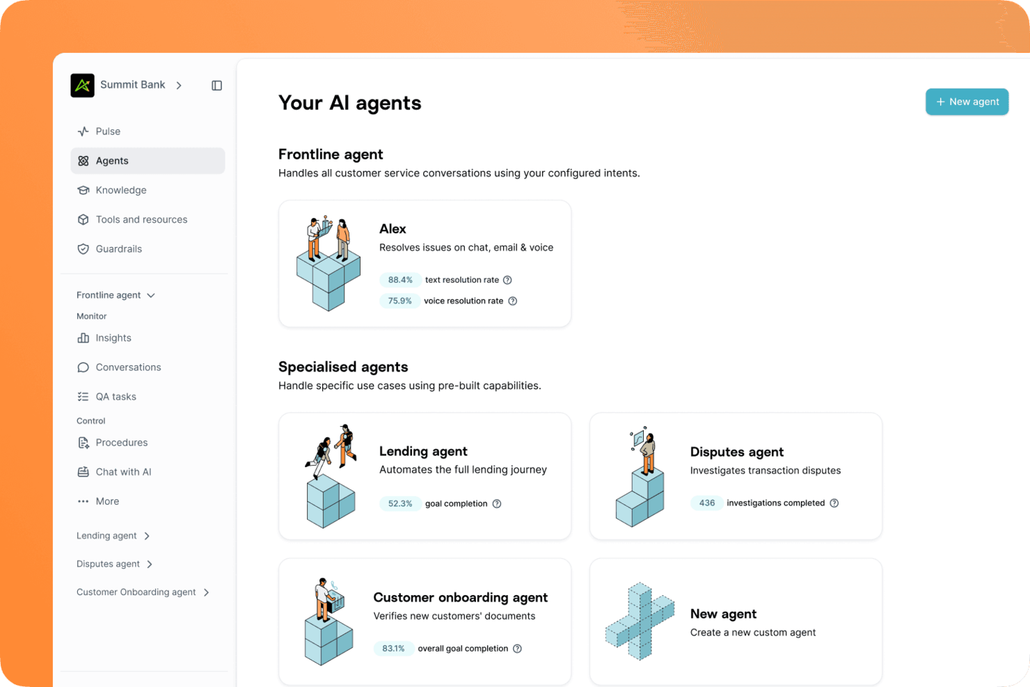 Gradient Labs screenshot - 3 Mejores Chatbots Para Atención al Cliente en Línea en 2026