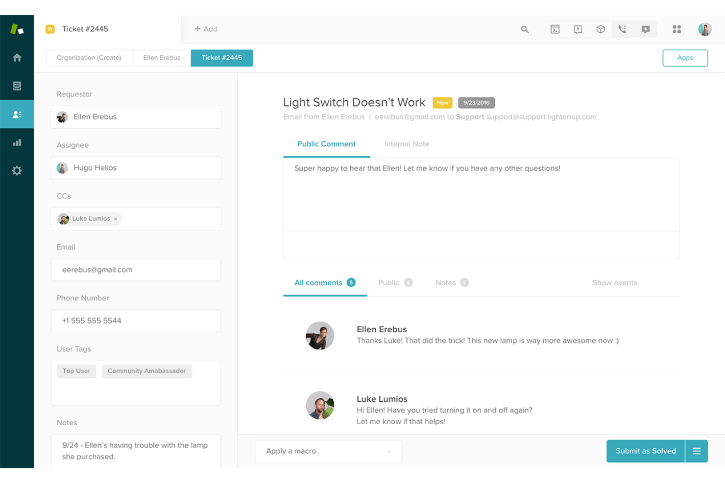 Zendesk screenshot - 10 meilleurs logiciels d’assistance technique à distance en 2026