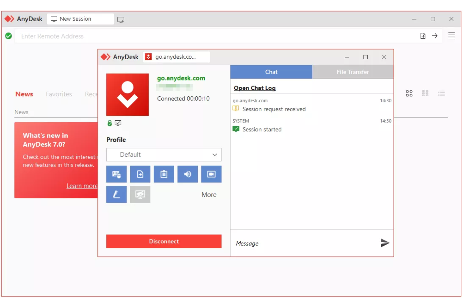 AnyDesk screenshot - 10 meilleurs logiciels d’assistance technique à distance en 2026