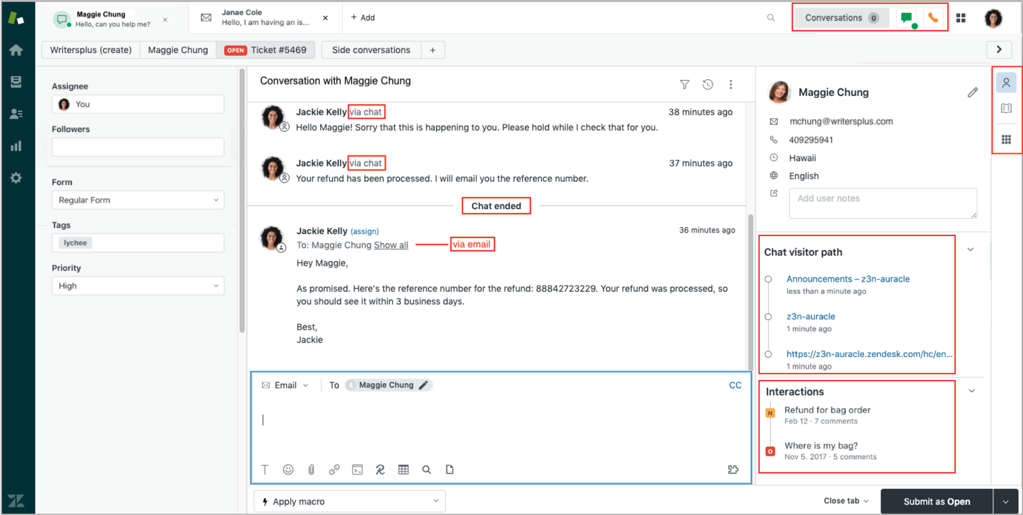 Zendesk screenshot - 10 migliori alternative a HubSpot Service Hub per il 2026