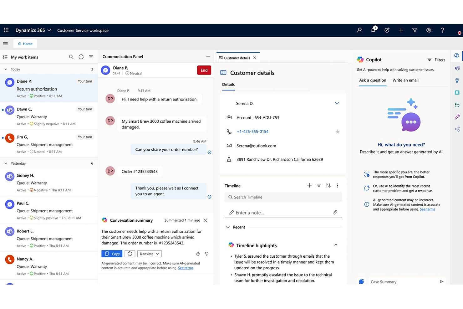 Microsoft Dynamics 365 screenshot - 19 migliori alternative a Zoho CRM per 2026