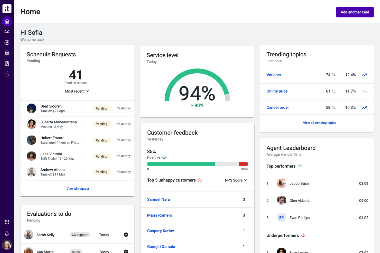 Talkdesk screenshot - 13 migliori software per call center sanitari nel 2026