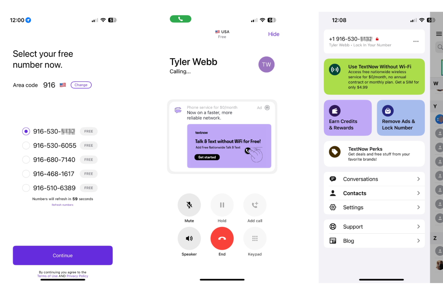 TextNow screenshot - 13 Mejores VoIP Gratis en 2026