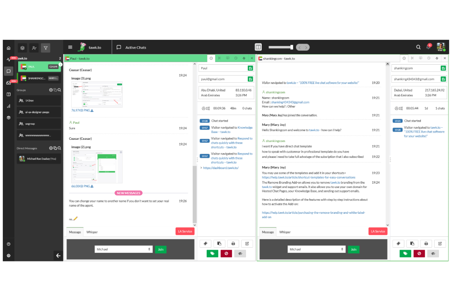 Tawk.to screenshot - 10 Mejores Software de Chat en Vivo Gratis en 2026