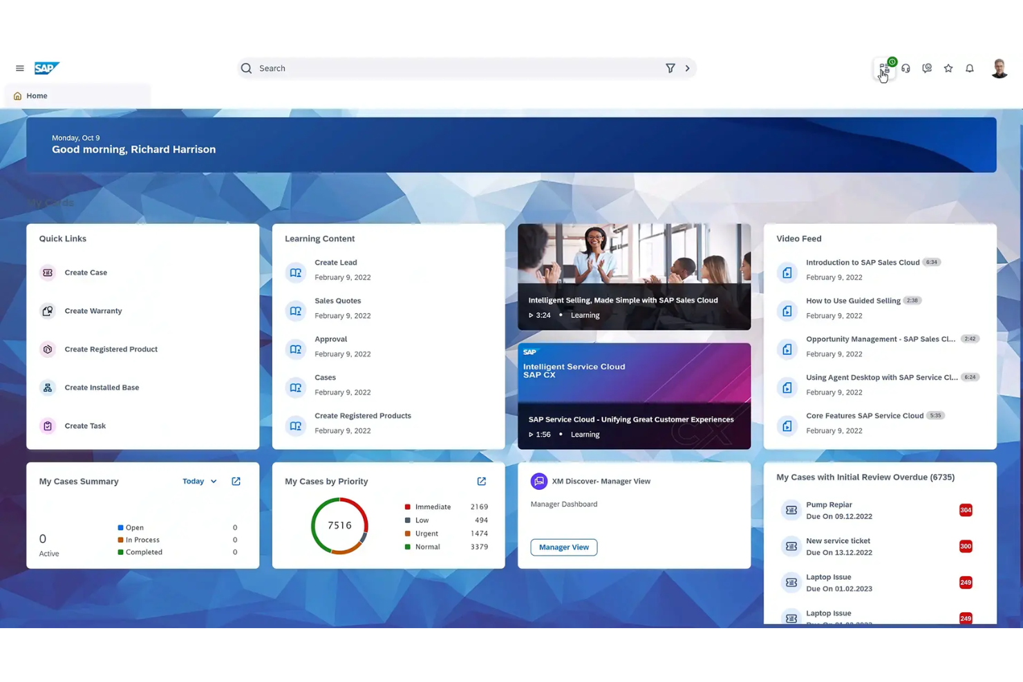 SAP Service Cloud screenshot - 10 migliori alternative a HubSpot Service Hub per il 2026
