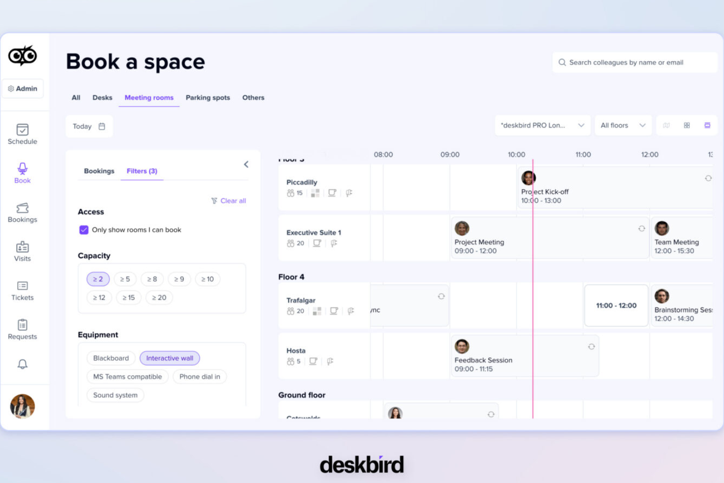 deskbird screenshot - 10 migliori piattaforme AI per la prenotazione di scrivanie flessibili nel 2026