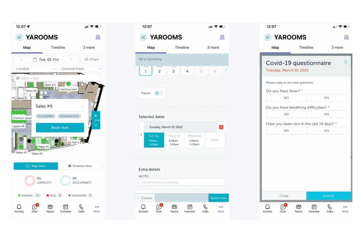 YAROOMS screenshot - 10 Migliori Soluzioni Software per Prenotazione Scrivanie Aziendali nel 2026