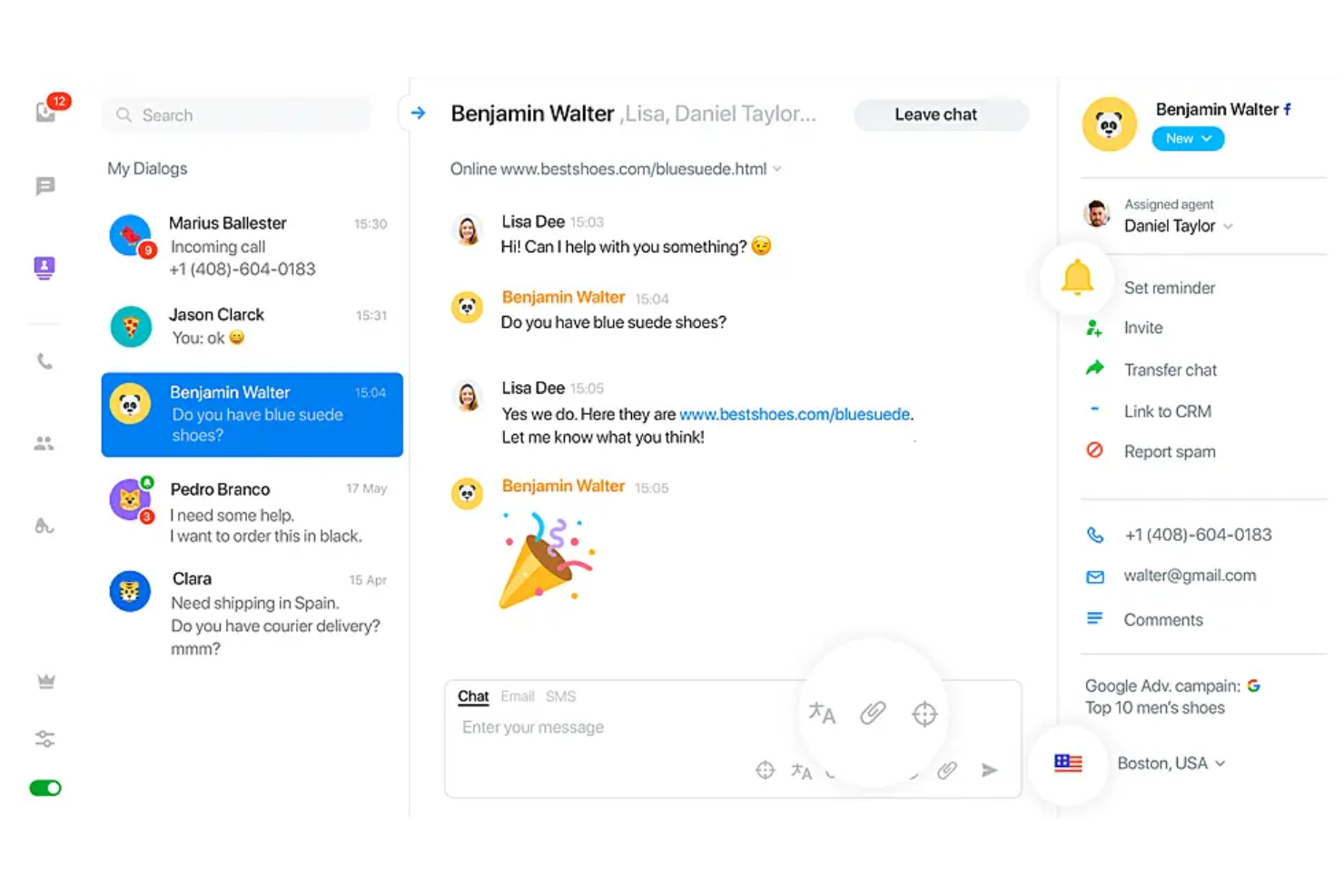 JivoChat screenshot - 10 migliori soluzioni gratuite di chat dal vivo nel 2026