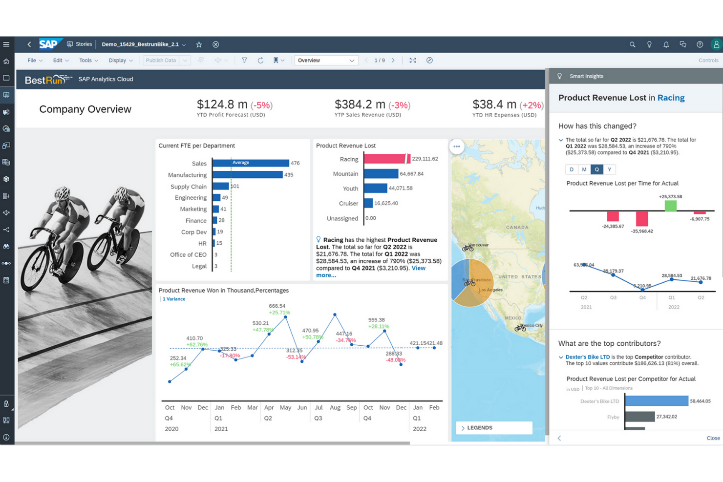 SAP Analytics Cloud screenshot - 10 alternative a Power BI selezionate per 2026
