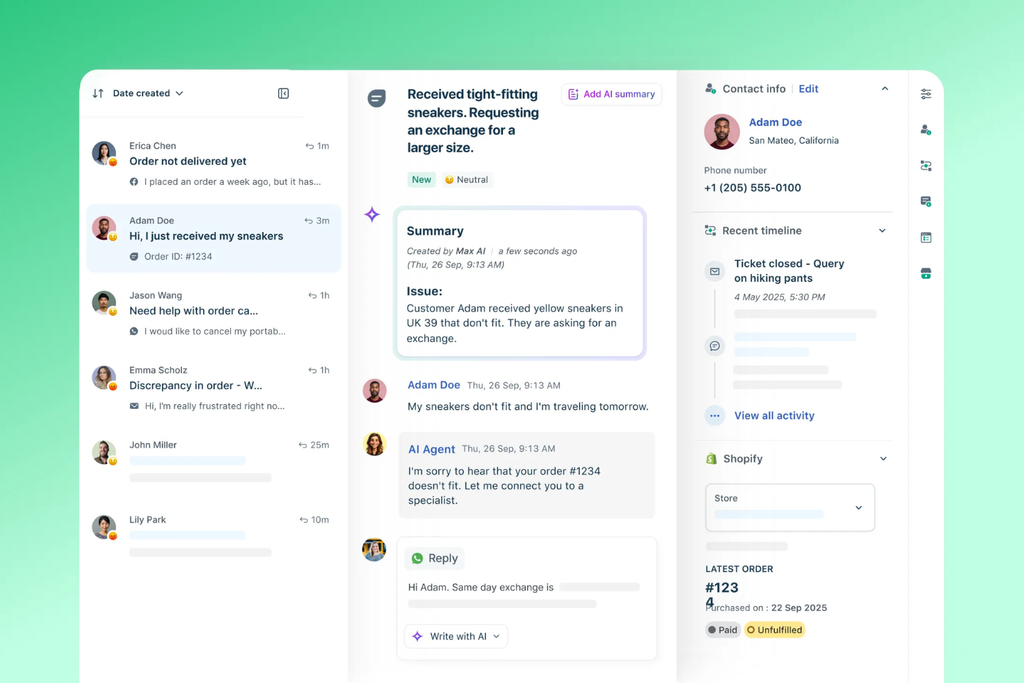 Freshdesk screenshot - 10 mejores herramientas de atención al cliente omnicanal para 2026