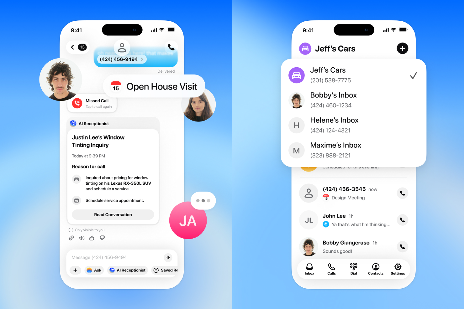 Beside screenshot - Le 10 migliori alternative a OpenPhone nel 2026