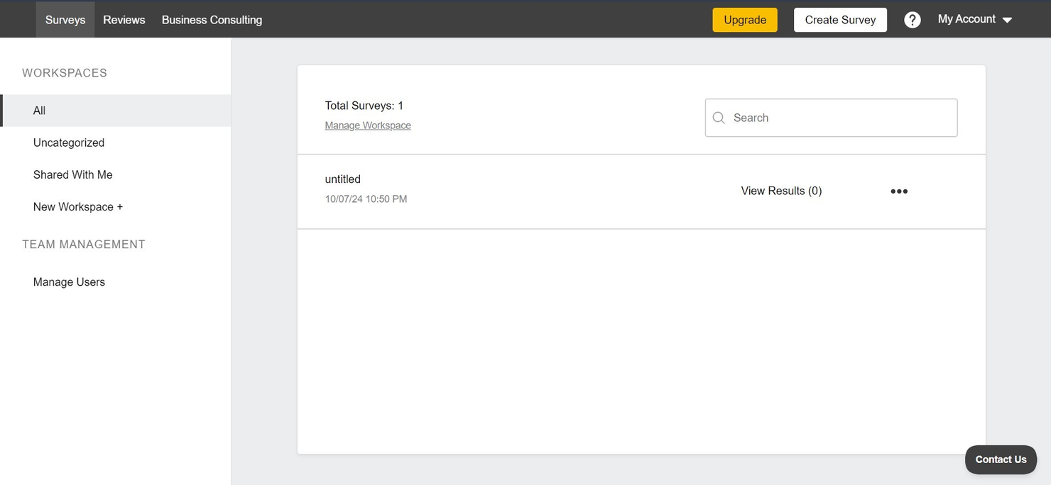 SurveyKing screenshot - 2 Mejores Alternativas a SurveyMonkey Analizadas en 2026