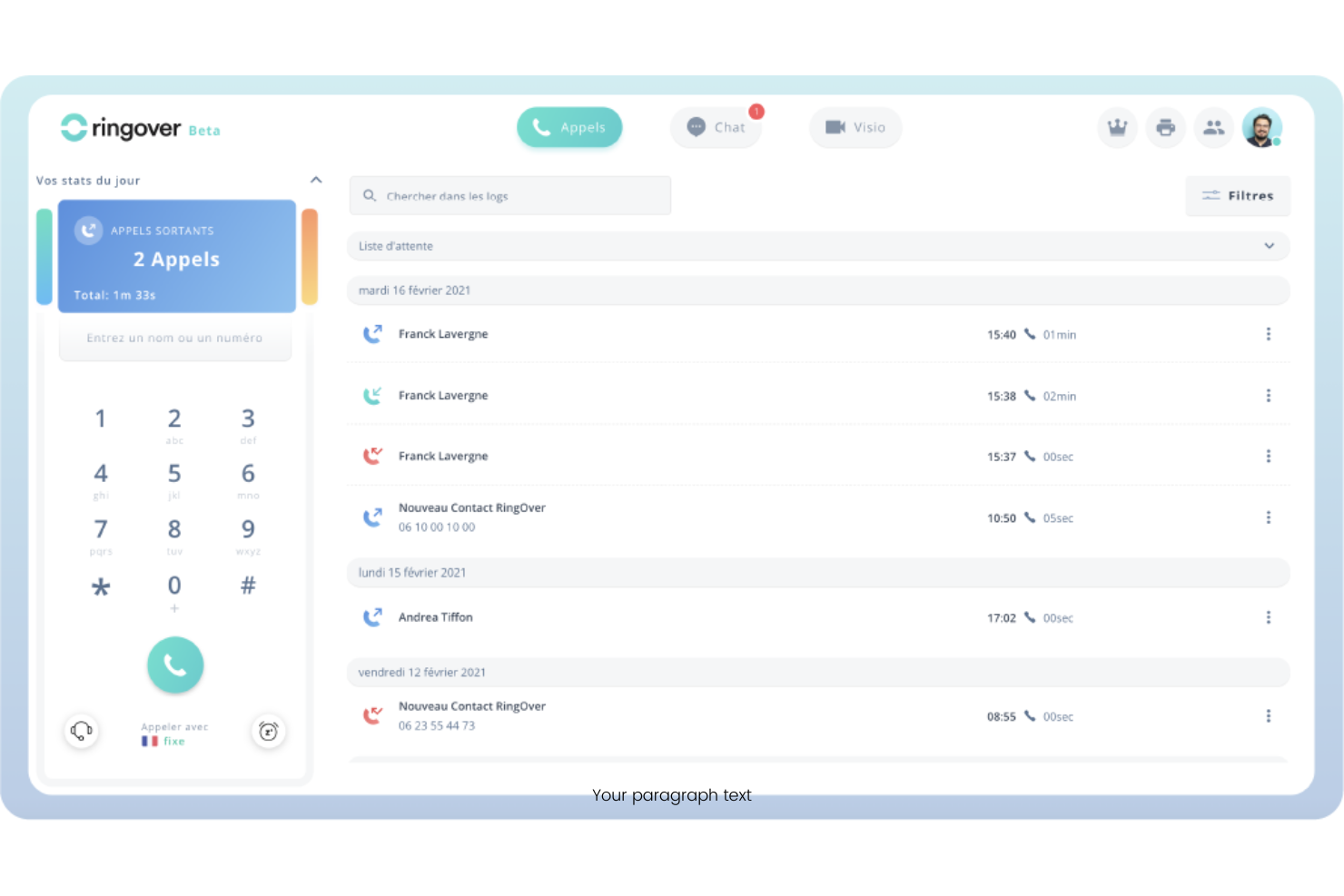 Ringover screenshot - 10 Mejores Alternativas a OpenPhone en 2026