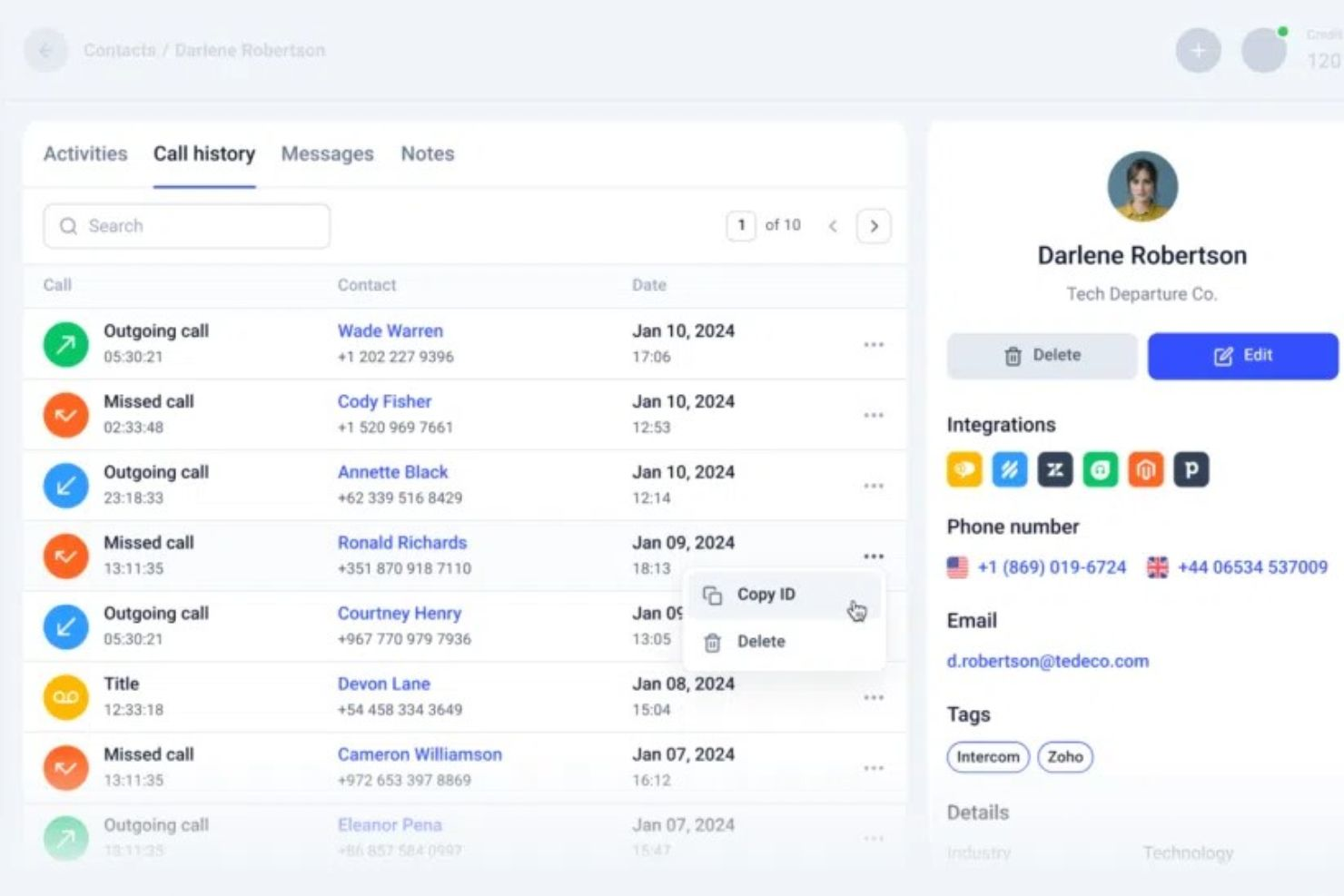 CloudTalk screenshot - 10 Mejores Software de Soporte al Cliente con IA en 2026