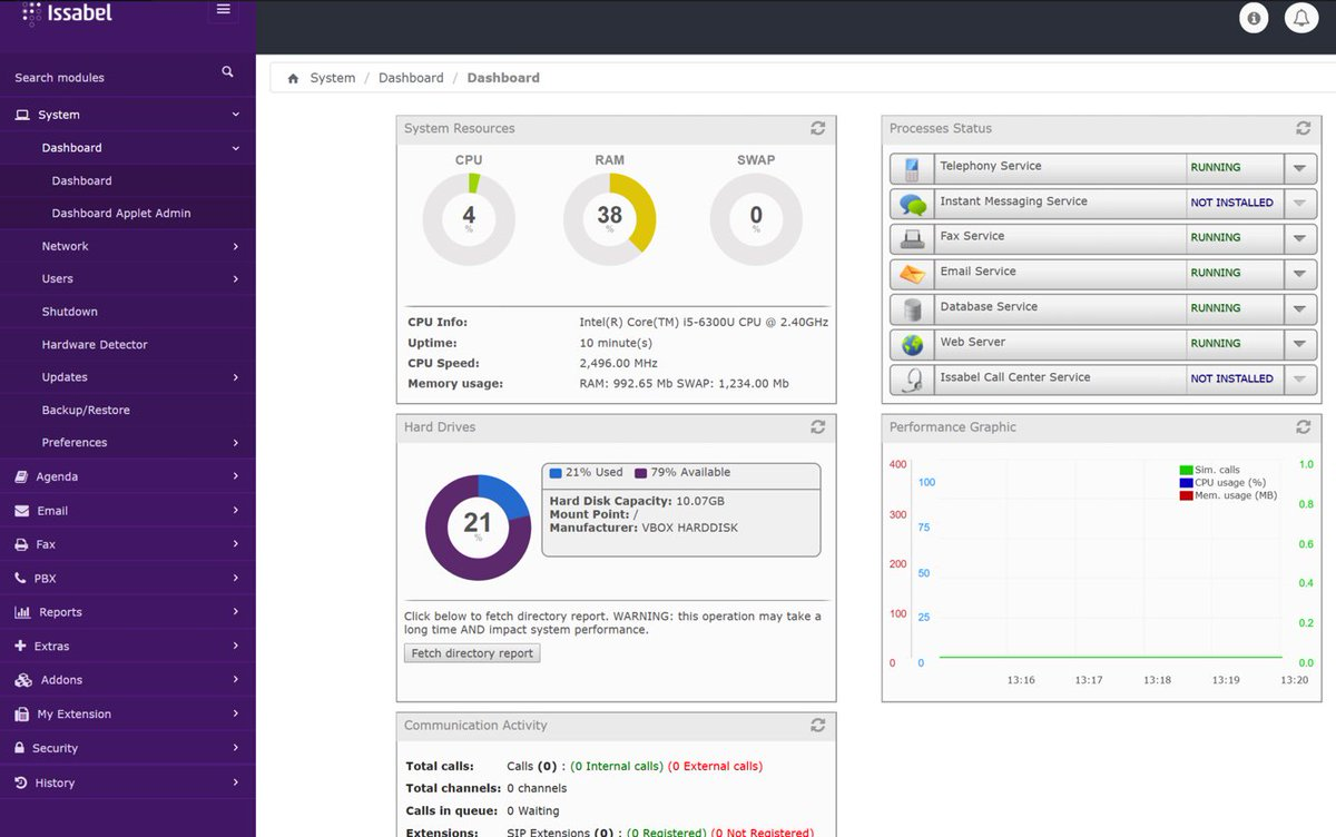 Issabel screenshot - 10 Scelte di Software per Call Center Gratuiti per 2026