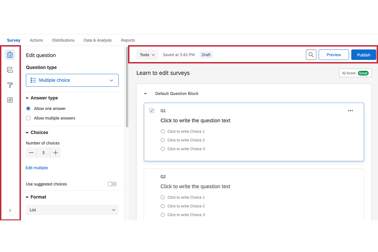 Qualtrics screenshot - 10 concorrenti di Medallia selezionati per 2026 con le migliori funzionalità e vantaggi
