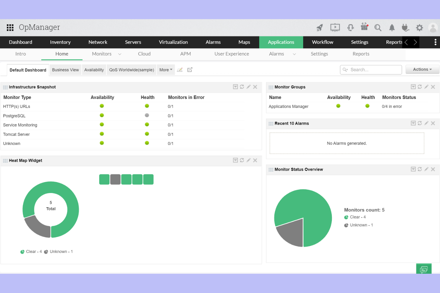 ManageEngine Applications Manager screenshot - 10 Mejores Alternativas a New Relic en 2026
