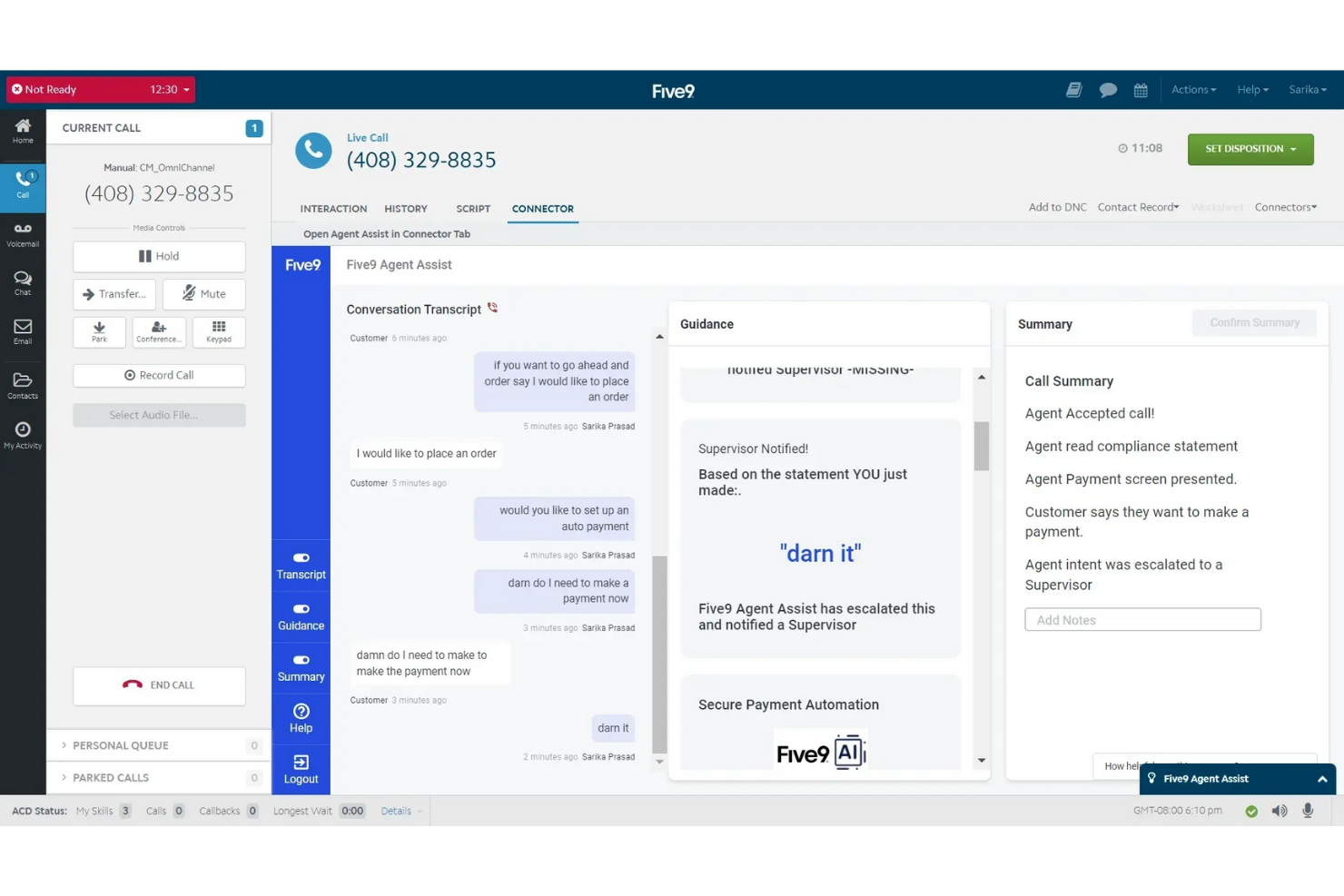 Five9 screenshot - 10 Mejores Competidores de Genesys para 2026