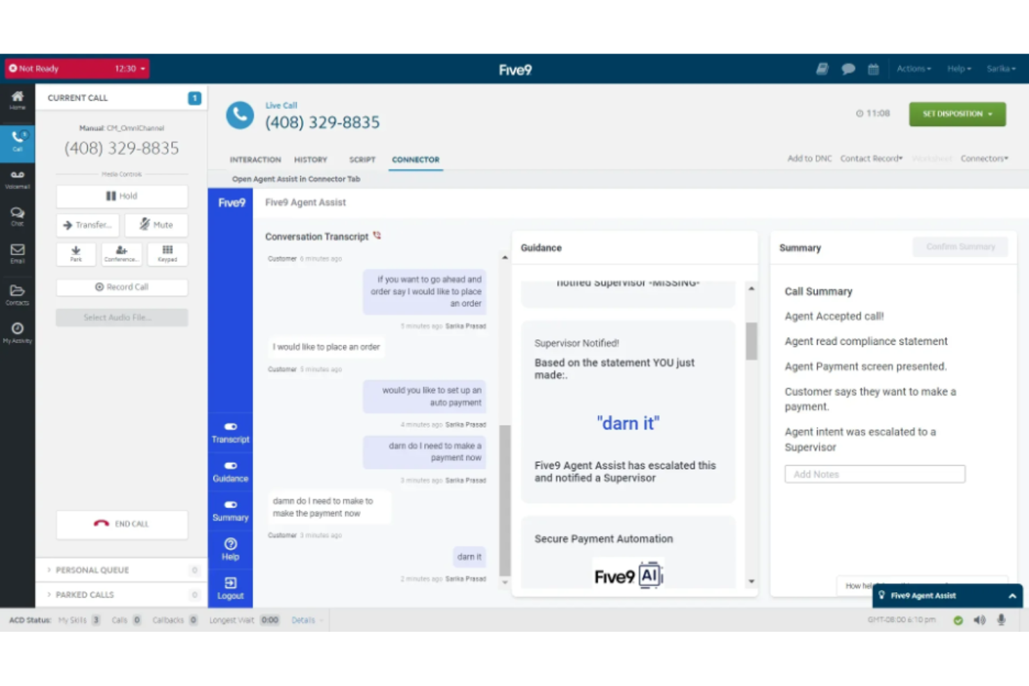 Five9 screenshot - 10 Alternativas a Talkdesk para 2026